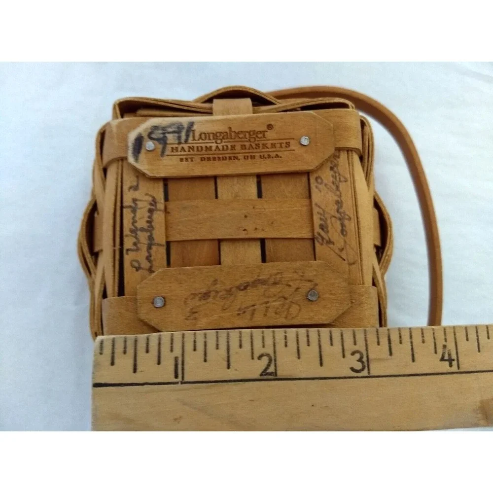 LONGABERGER Swing Handle 2005 Dresden Basket with‎ Protective Liner SIGNED